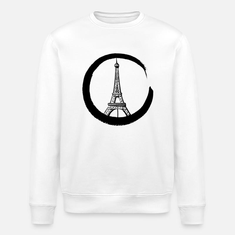 Tour Eiffel Paris - Sweat bio ROLLER Stanley/Stella Unisexe - blanc