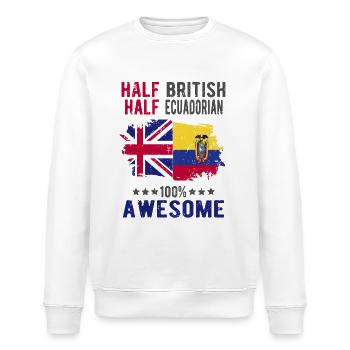 Halb Brite Halb Ecuadorianer - Stanley/Stella Unisex Bio-Sweatshirt ROLLER - Weiß - Vorne - Nik (191cm)