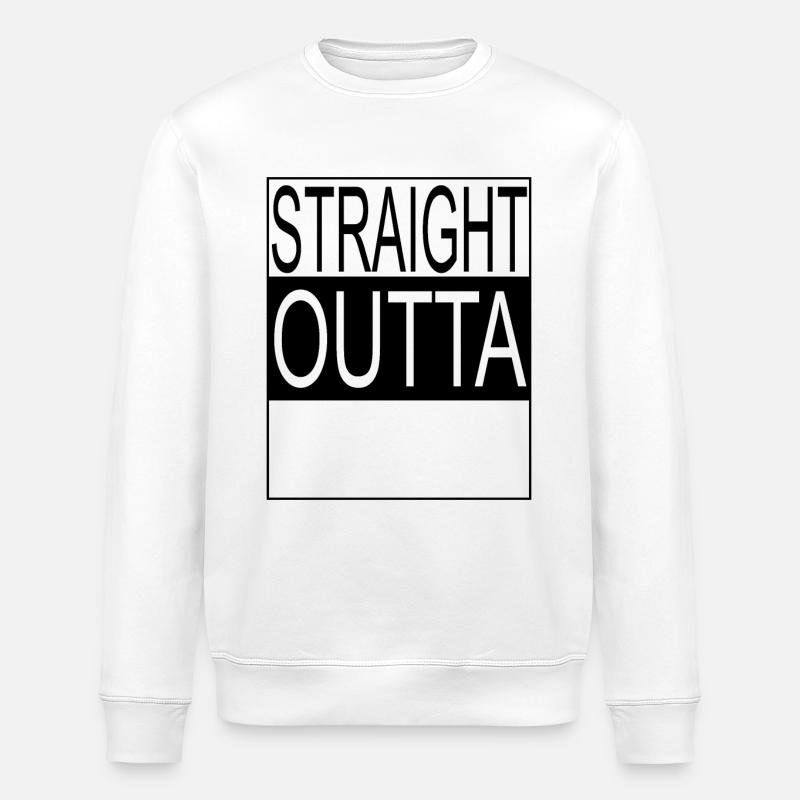 Modèle Straight outta - Sweat bio ROLLER Stanley/Stella Unisexe - blanc