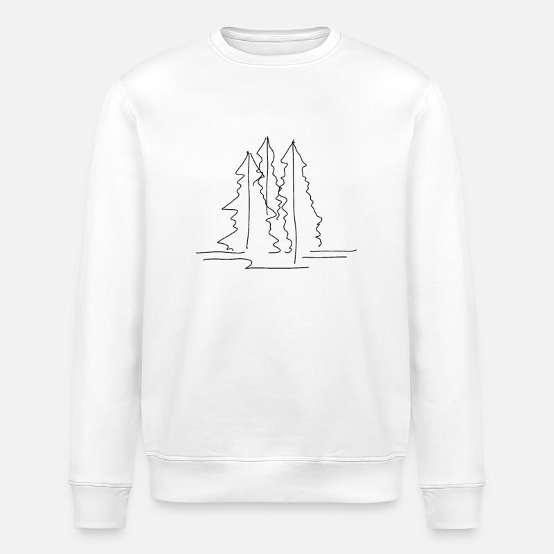 Arbre Lineart - Sweat bio ROLLER Stanley/Stella Unisexe - blanc