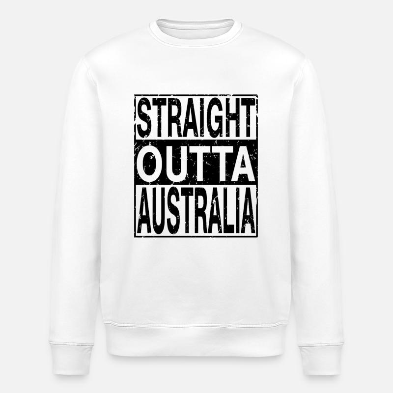 Australie Straight outta Australie - Sweat bio ROLLER Stanley/Stella Unisexe - blanc