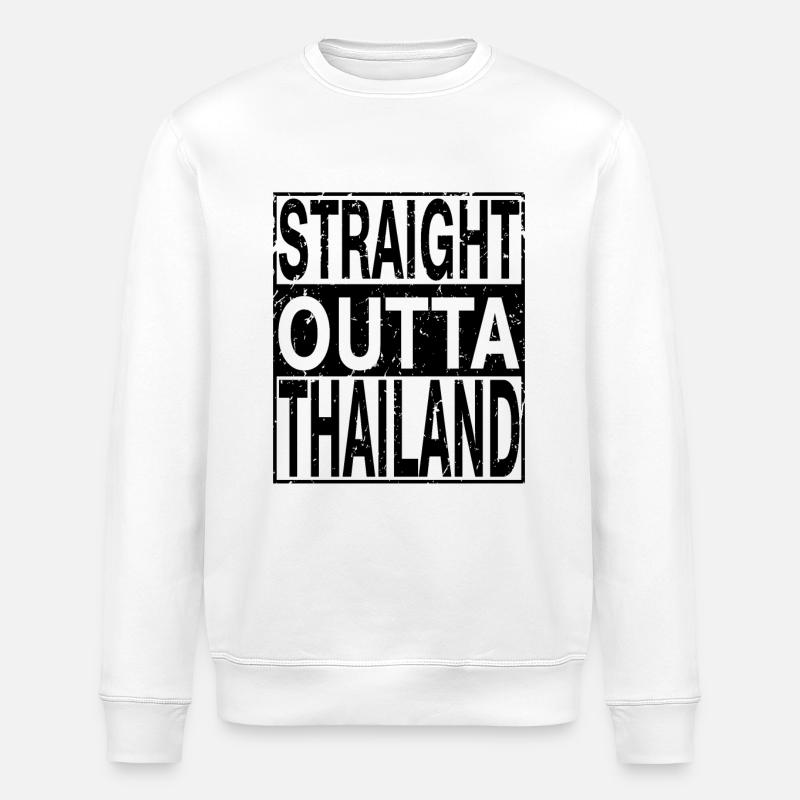 Thaïlande Straight outta Thaïlande - Sweat bio ROLLER Stanley/Stella Unisexe - blanc