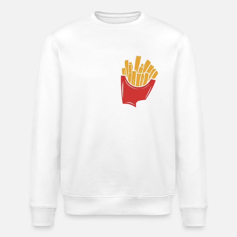 Frites, frites, restauration rapide - Sweat bio ROLLER Stanley/Stella Unisexe - blanc