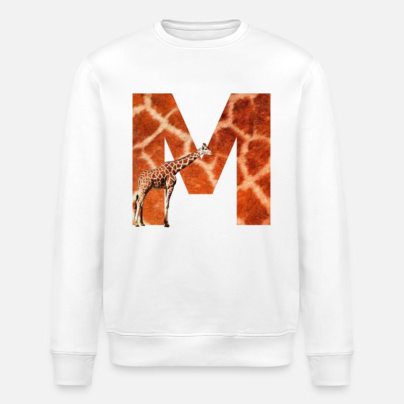 giraffe m - Stanley/Stella ROLLER Unisex Organic Sweatshirt - white