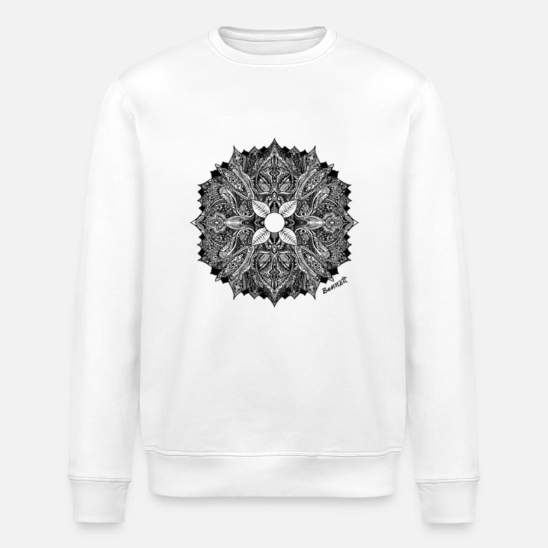 Mandala - Sweat bio ROLLER Stanley/Stella Unisexe - blanc