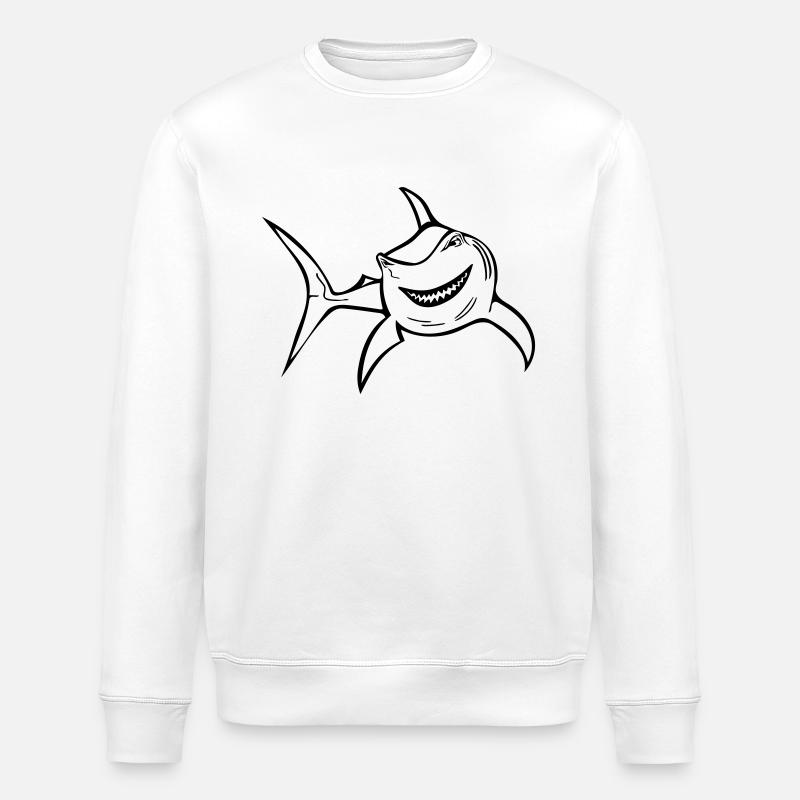 Requin drôle - Sweat bio ROLLER Stanley/Stella Unisexe - blanc