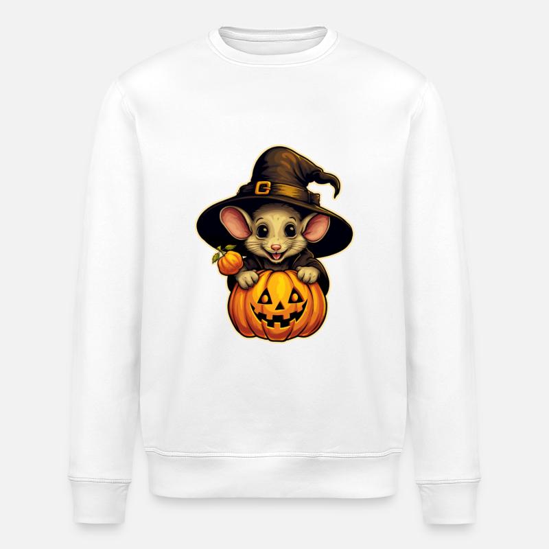 Souris d’Halloween - Sweat bio ROLLER Stanley/Stella Unisexe - blanc