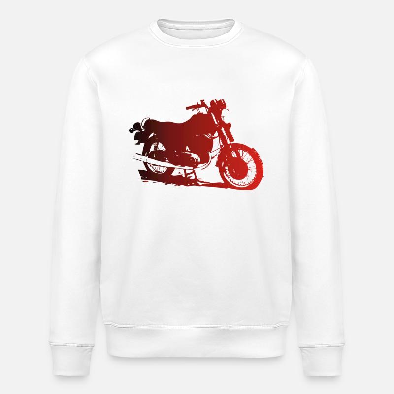 MZ ETZ 250 schräg - Stanley/Stella Unisex Bio-Sweatshirt ROLLER - Weiß