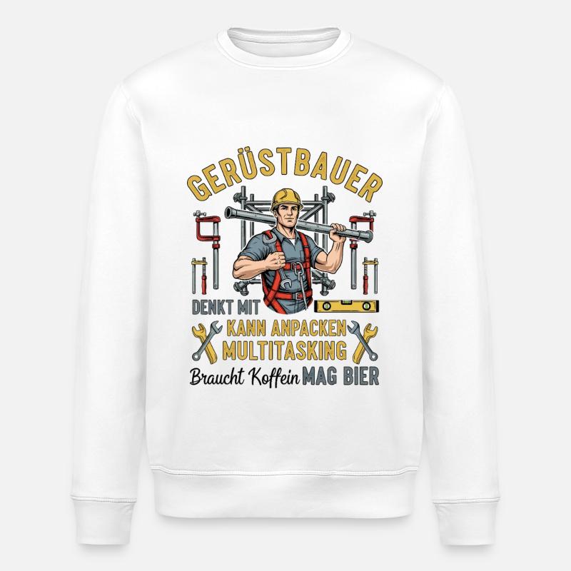 Le constructeur d’échafaudages - Sweat bio ROLLER Stanley/Stella Unisexe - blanc