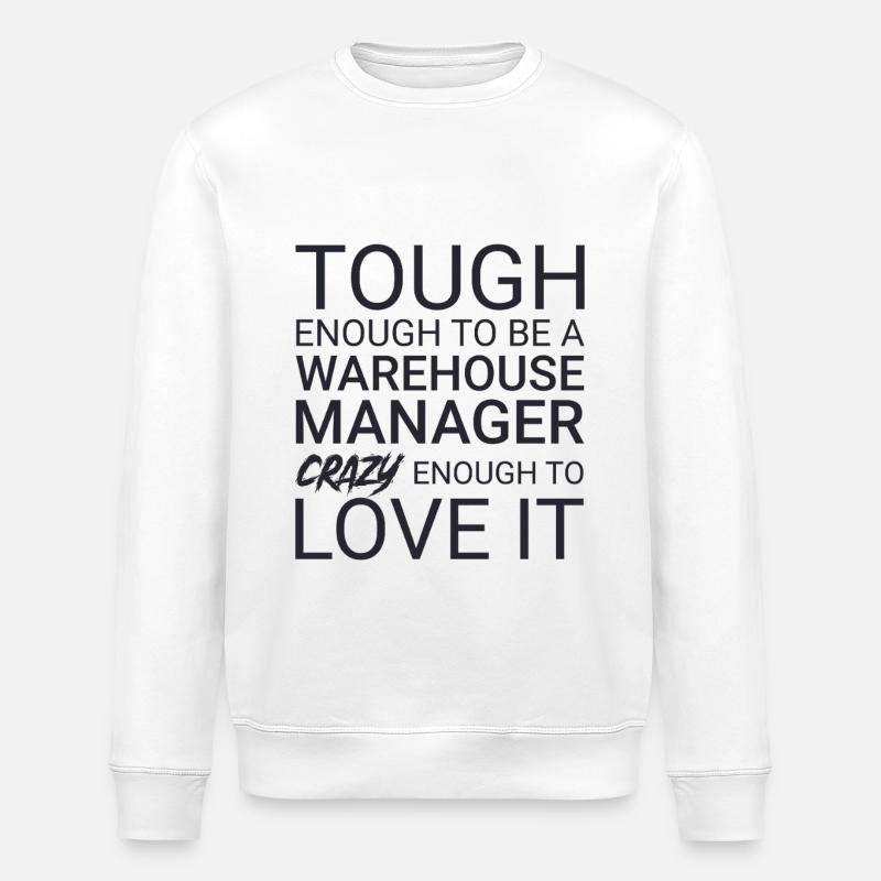 Gérant d’entrepôt Crazy - Sweat bio ROLLER Stanley/Stella Unisexe - blanc