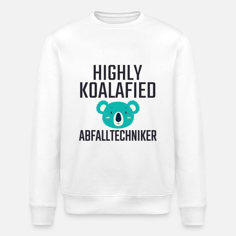 Technicien des déchets Koalafied - Sweat bio ROLLER Stanley/Stella Unisexe - blanc