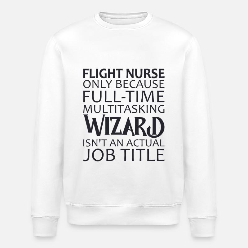 Flight Nurse Wizard Luftrettung - Stanley/Stella Unisex Bio-Sweatshirt ROLLER - Weiß