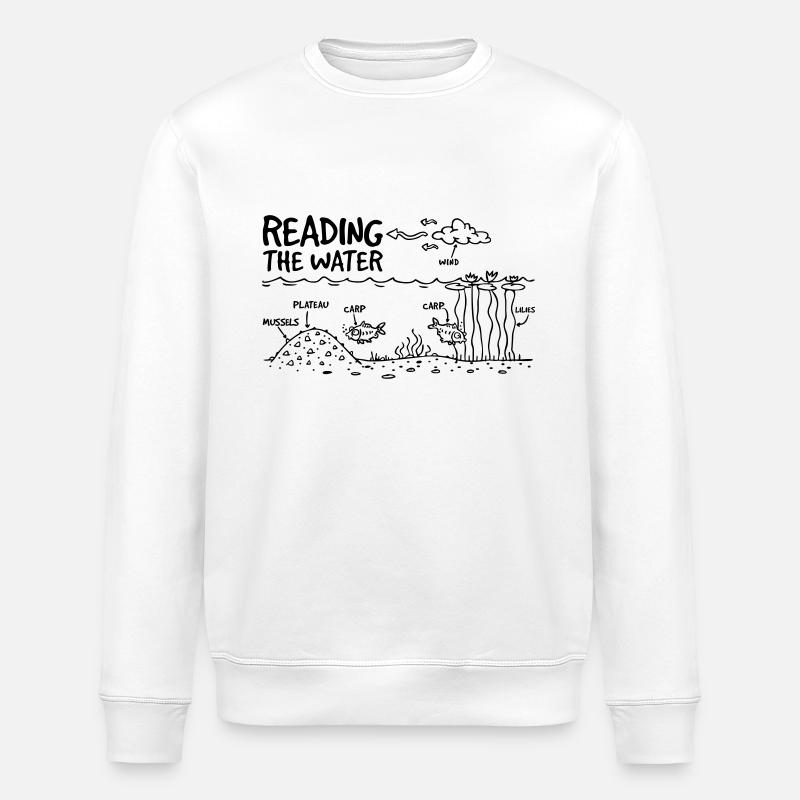 READING THE WATER - Stanley/Stella Unisex Bio-Sweatshirt ROLLER - Weiß