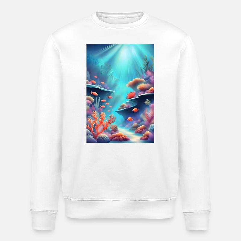 Korallenriffe - Stanley/Stella Unisex Bio-Sweatshirt ROLLER - Weiß