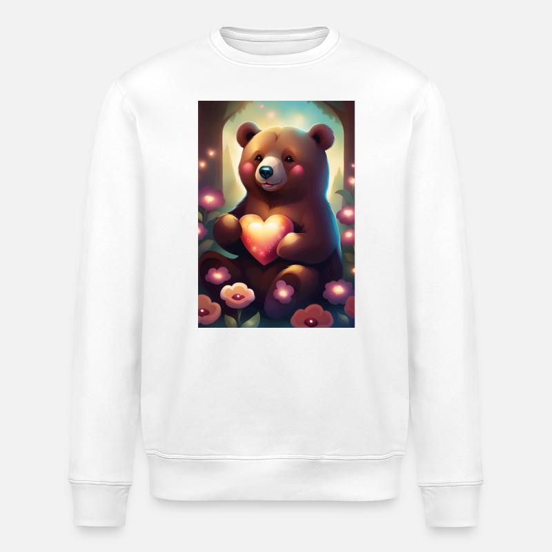 Schöner Teddybär - Stanley/Stella Unisex Bio-Sweatshirt ROLLER - Weiß
