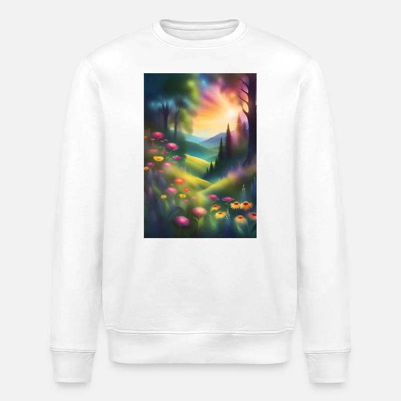Wunderbares Waldgrafikdesign - Stanley/Stella Unisex Bio-Sweatshirt ROLLER - Weiß