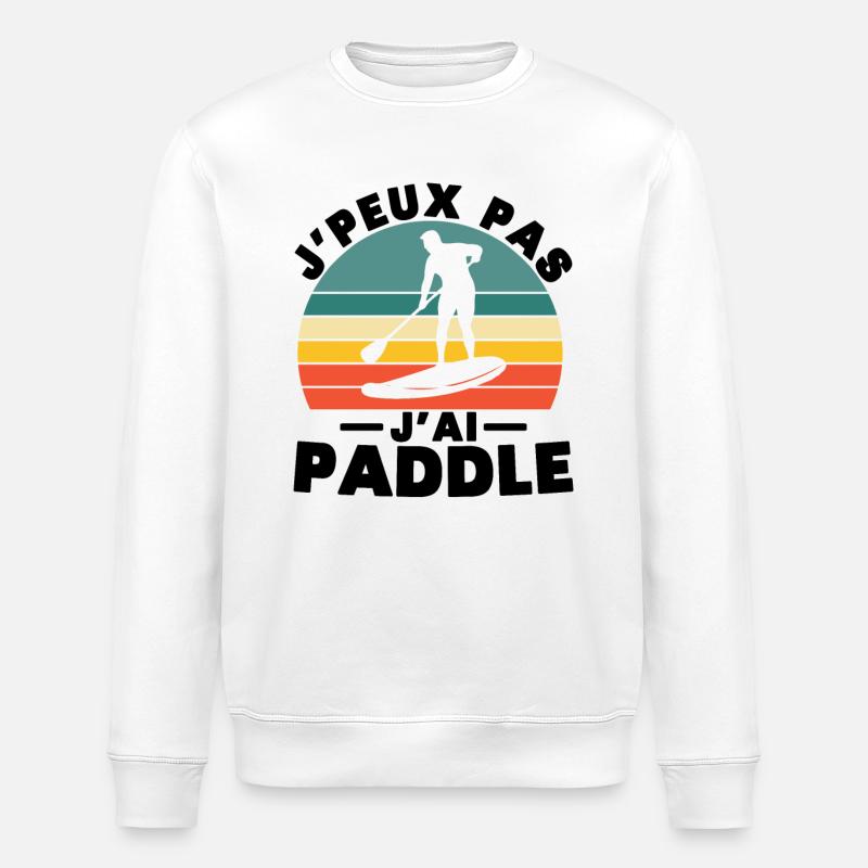 I can't I paddle - Stanley/Stella ROLLER Unisex Organic Sweatshirt - white