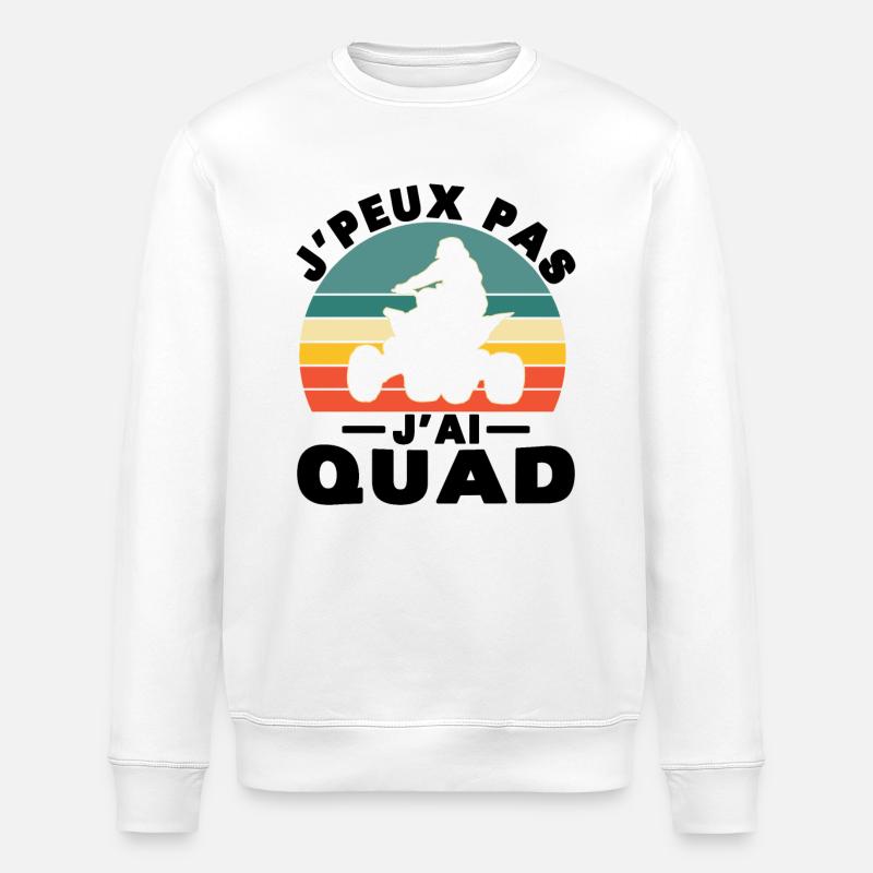 Je Peux Pas J'ai Quad - Sweat bio ROLLER Stanley/Stella Unisexe - blanc