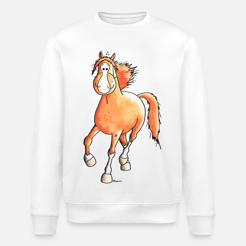 Süßes Pferd - Stanley/Stella Unisex Bio-Sweatshirt ROLLER - Weiß