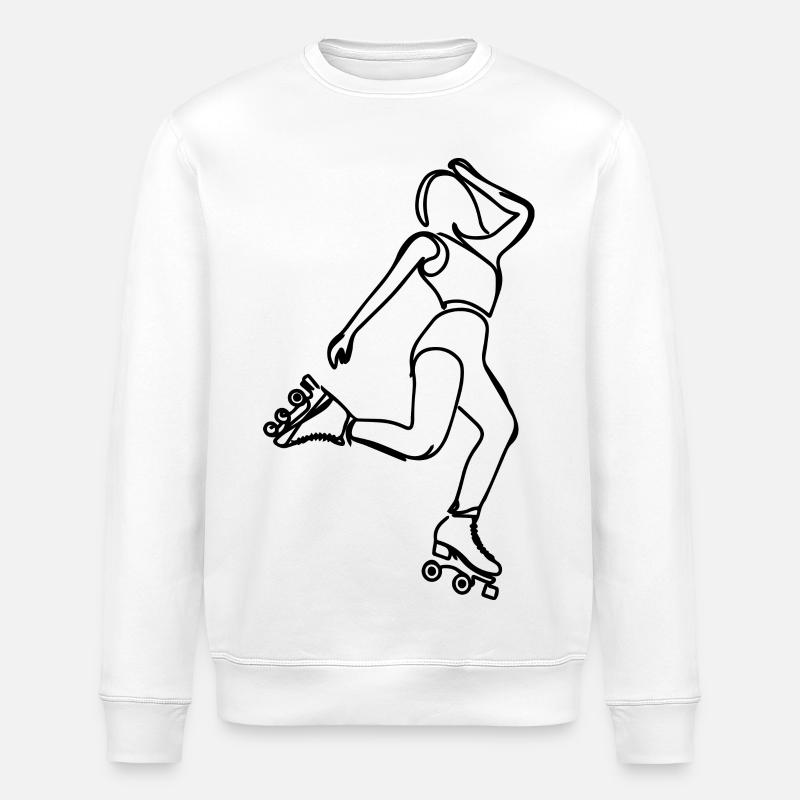 Rollschuh Mädchen - Stanley/Stella Unisex Bio-Sweatshirt ROLLER - Weiß