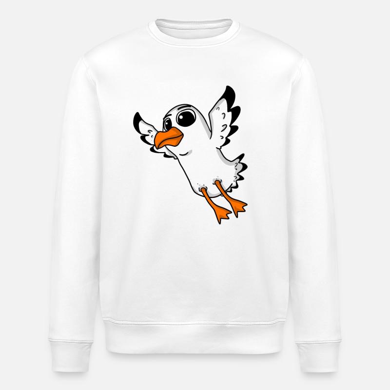 Oiseau mouette - Sweat bio ROLLER Stanley/Stella Unisexe - blanc