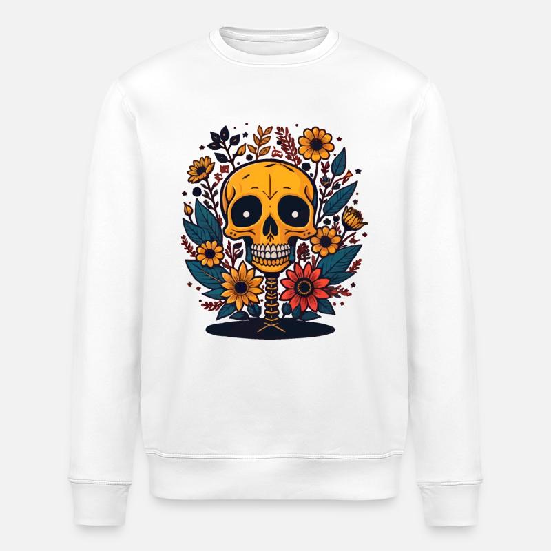Skelett - Stanley/Stella Unisex Bio-Sweatshirt ROLLER - Weiß