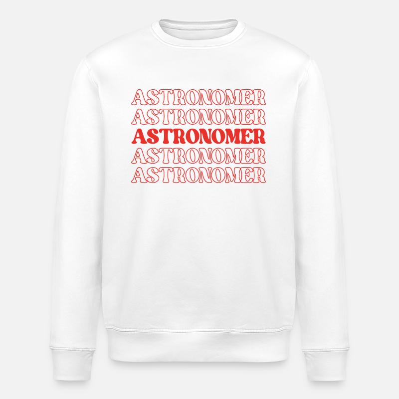 Astronomer Stargazer Celestial observer - Stanley/Stella ROLLER Unisex Organic Sweatshirt - white