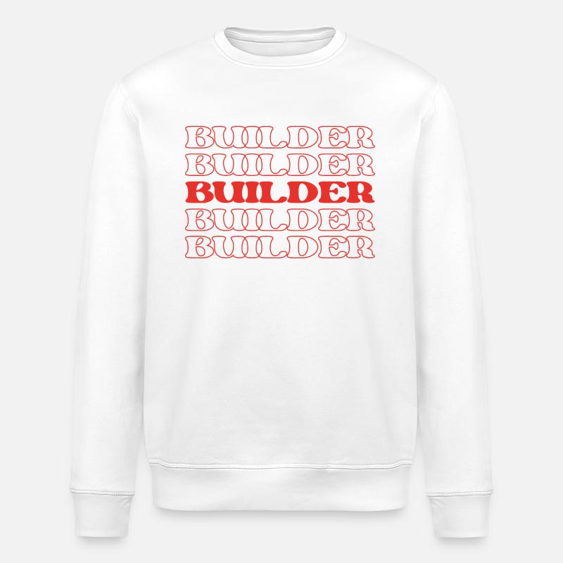 Constructeur Constructeur Charpentier Maçon - Sweat bio ROLLER Stanley/Stella Unisexe - blanc