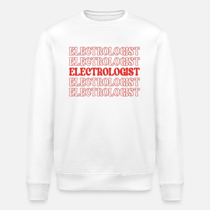 Elektrologist-Elektrolyse-Haarentfernung - Stanley/Stella Unisex Bio-Sweatshirt ROLLER - Weiß