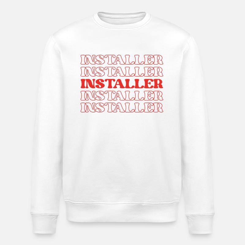 Installer Technician Fitter Assembler Fixer - Stanley/Stella ROLLER Unisex Organic Sweatshirt - white