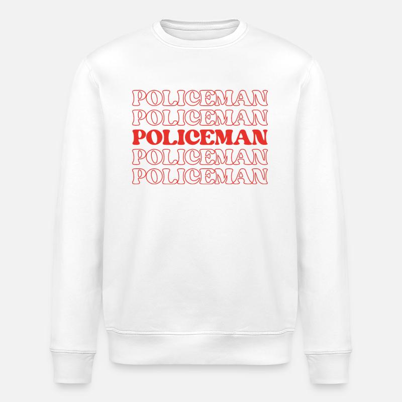Polizist, Polizeibeamter, Polizeibeamter - Stanley/Stella Unisex Bio-Sweatshirt ROLLER - Weiß