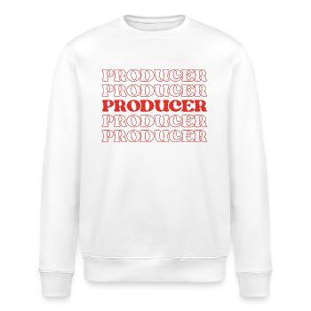 Produzent, Filmemacher, Schöpfer, Regisseur, Schöpfer - Stanley/Stella Unisex Bio-Sweatshirt ROLLER - Weiß - Vorne - Nik (191cm)