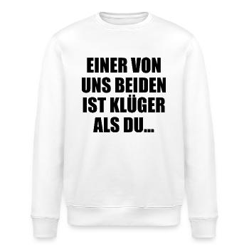 Kluge Sprüche Duo - Stanley/Stella Unisex Bio-Sweatshirt ROLLER - Weiß - Vorne - Nik (191cm)