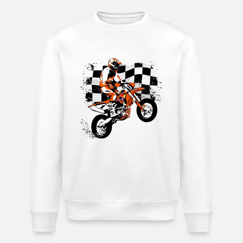 Supermoto Racing - Supermotard - Sweat bio ROLLER Stanley/Stella Unisexe - blanc