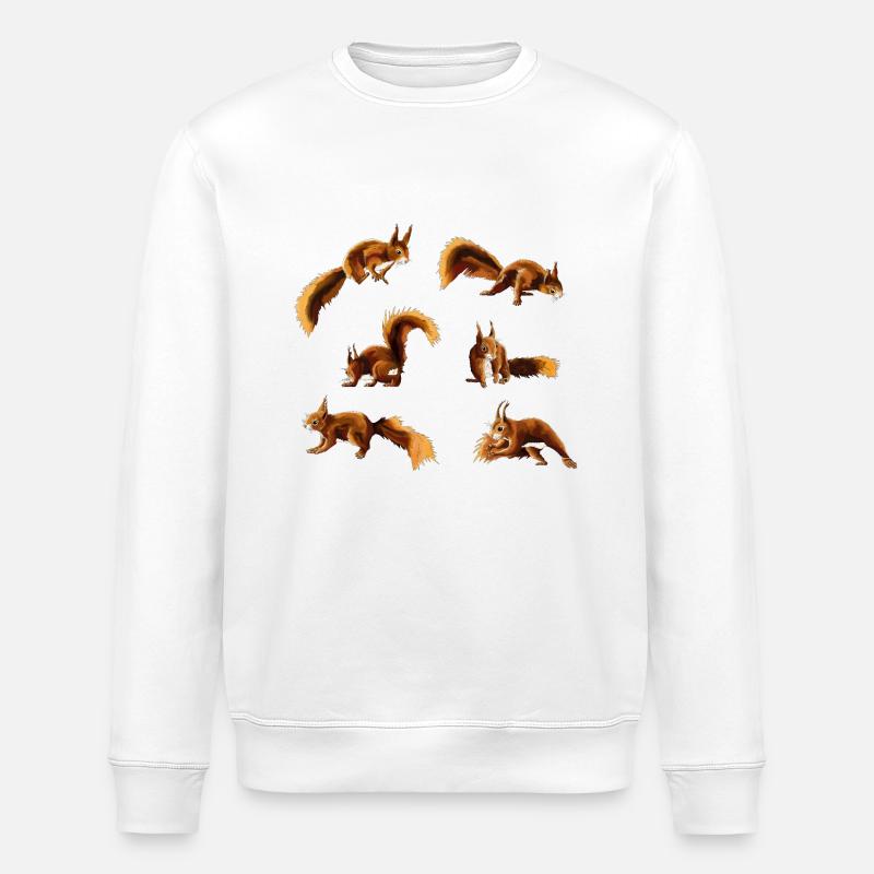 Écureuil - Sweat bio ROLLER Stanley/Stella Unisexe - blanc