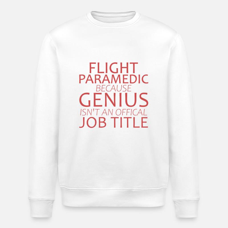 Flight Paramedic Genius Luftrettung - Stanley/Stella Unisex Bio-Sweatshirt ROLLER - Weiß