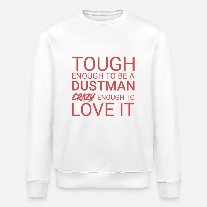 Dustman Crazy - Stanley/Stella Unisex Bio-Sweatshirt ROLLER - Weiß