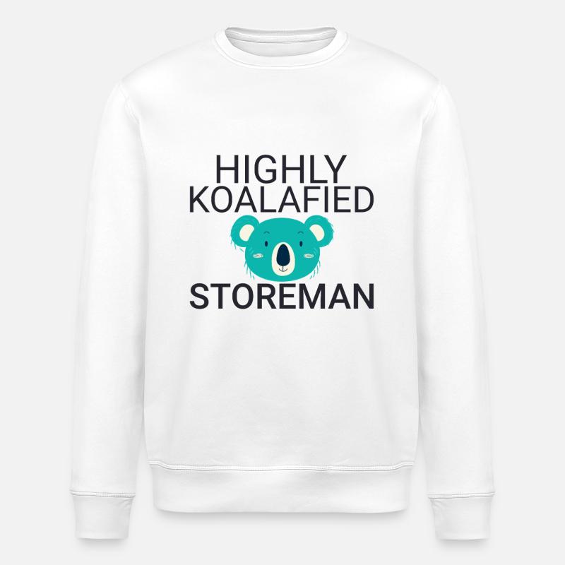 Storeman Koalafied - Stanley/Stella Unisex Bio-Sweatshirt ROLLER - Weiß