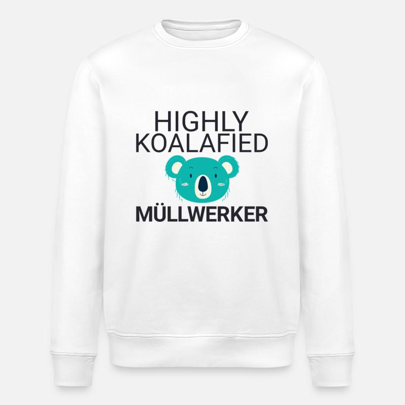 Müllwerker Koalafied - Stanley/Stella Unisex Bio-Sweatshirt ROLLER - Weiß