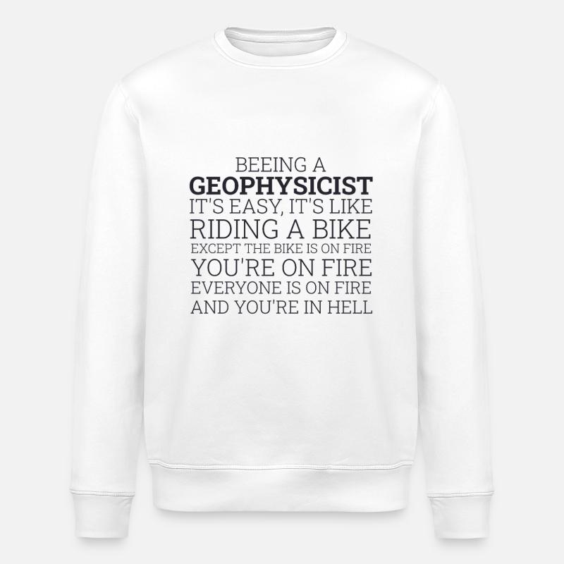 Géophysicien à vélo Géophysique - Sweat bio ROLLER Stanley/Stella Unisexe - blanc