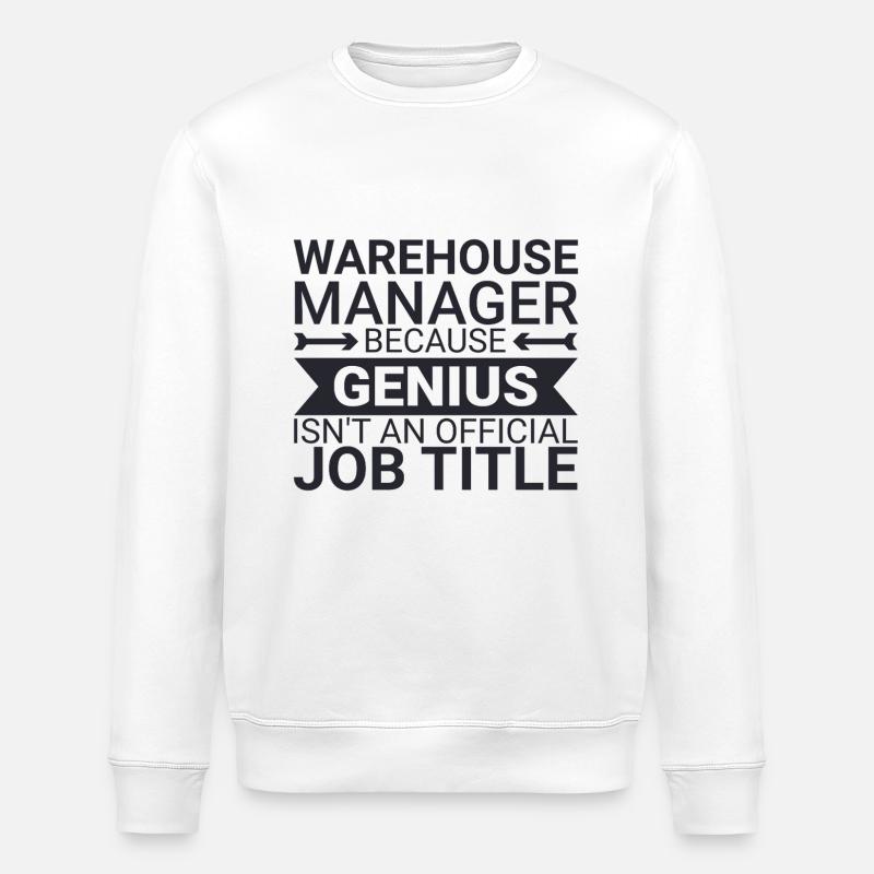 Warehouse Manager Genius - Stanley/Stella Unisex Bio-Sweatshirt ROLLER - Weiß