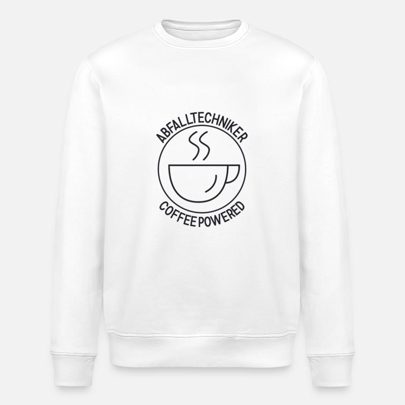 Abfalltechniker Coffee Powered - Stanley/Stella Unisex Bio-Sweatshirt ROLLER - Weiß