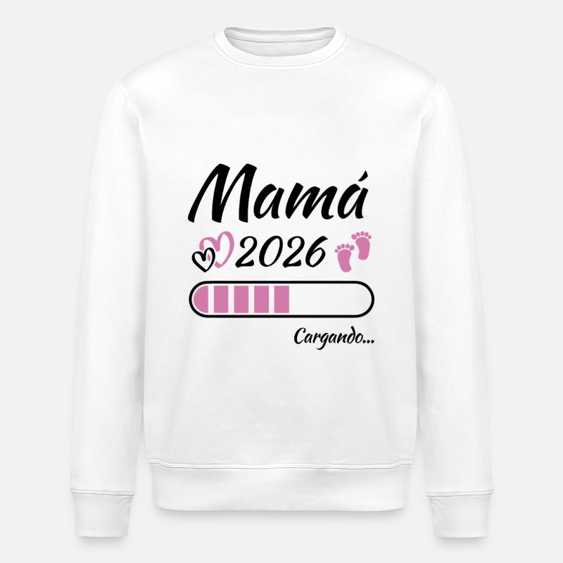 Werdende Mutter 2026 Loading - Stanley/Stella Unisex Bio-Sweatshirt ROLLER - Weiß