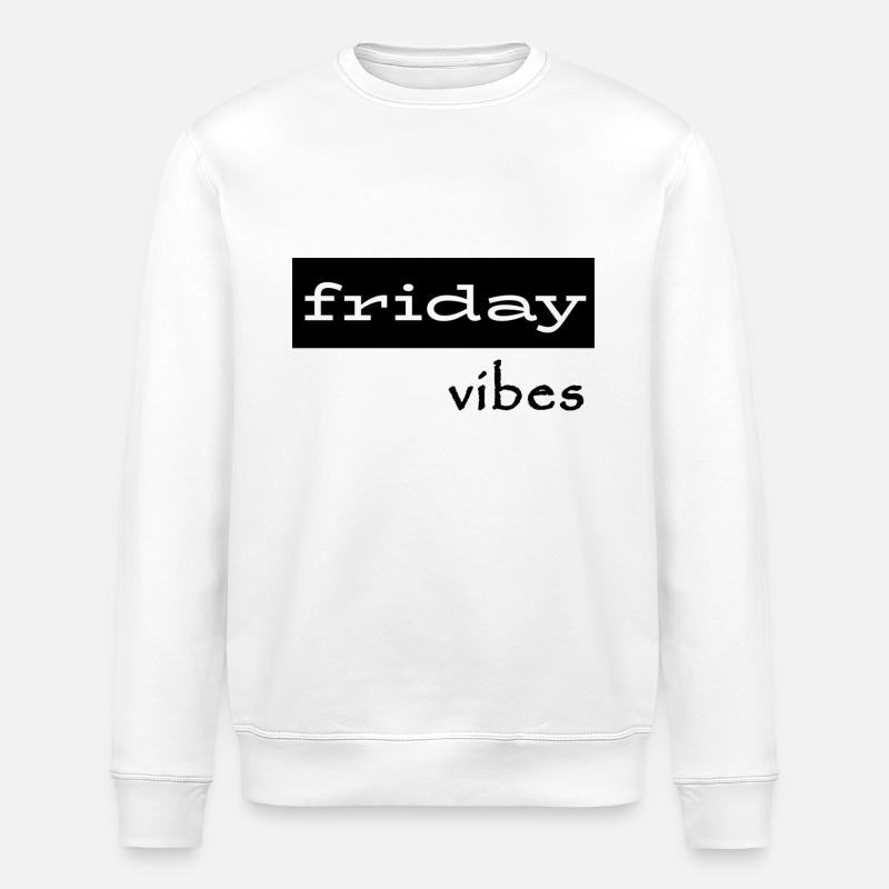 vendredi Vibes - Sweat bio ROLLER Stanley/Stella Unisexe - blanc