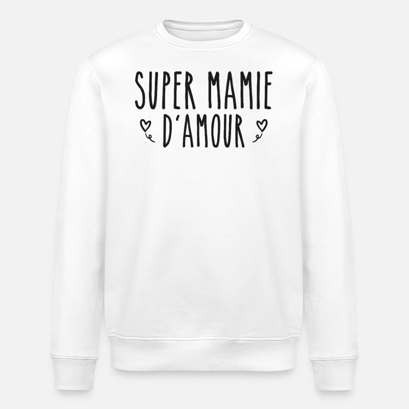 Super-Oma der Liebe - Stanley/Stella Unisex Bio-Sweatshirt ROLLER - Weiß