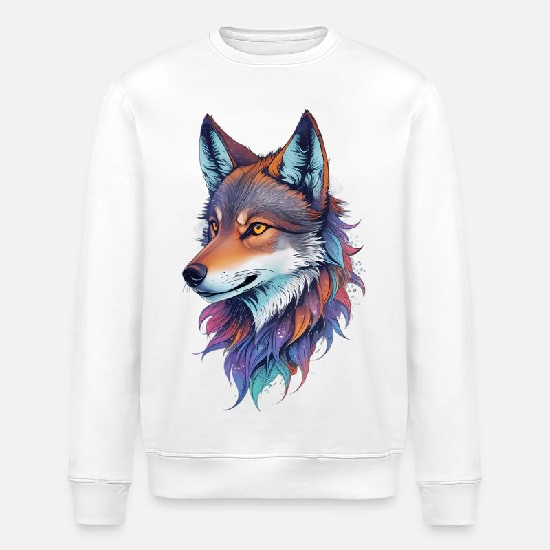 Wolf - Stanley/Stella Unisex Bio-Sweatshirt ROLLER - Weiß