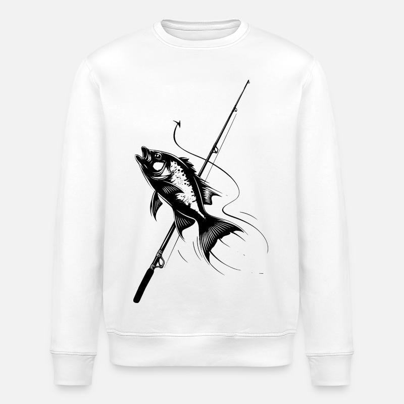 Angeln - Stanley/Stella Unisex Bio-Sweatshirt ROLLER - Weiß