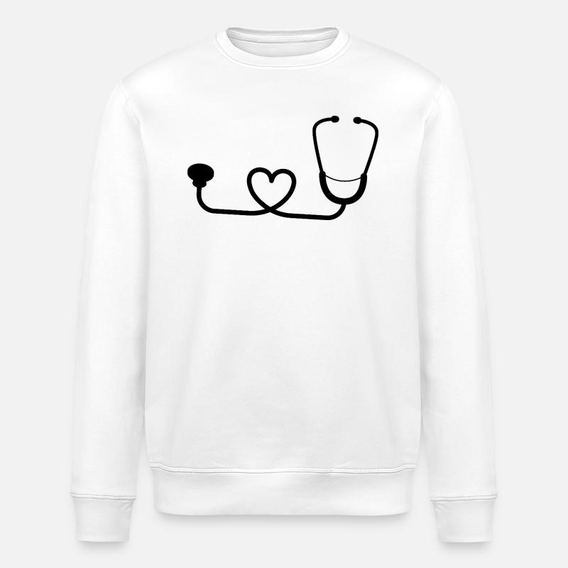 Arzt, Arzt, Krankenschwester - Stanley/Stella Unisex Bio-Sweatshirt ROLLER - Weiß