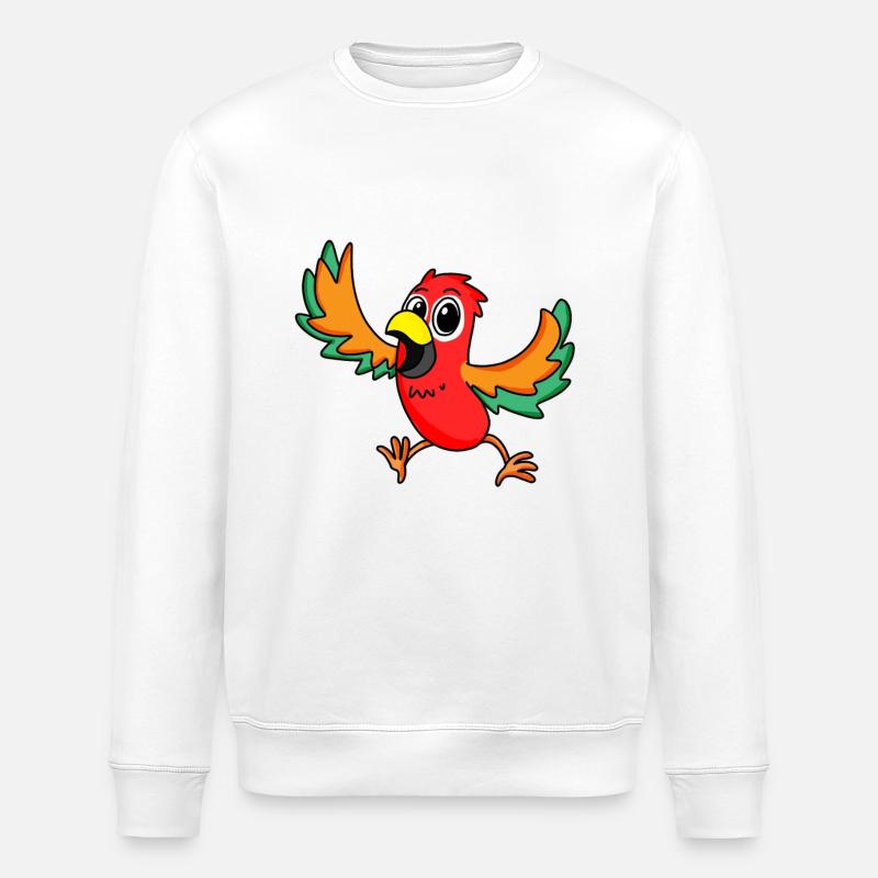 parrot - Stanley/Stella ROLLER Unisex Organic Sweatshirt - white