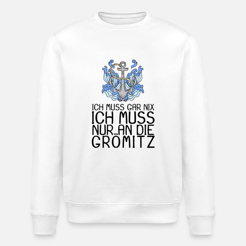 Grömitz - Stanley/Stella Unisex Bio-Sweatshirt ROLLER - Weiß